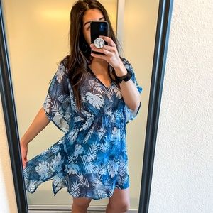 Hawaiian Blue Swimsuit Cover Up